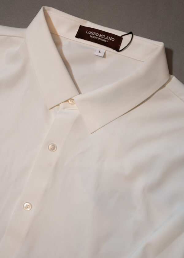 Men's Cream Solid Casual Shirt – Slim Fit, Long Sleeves