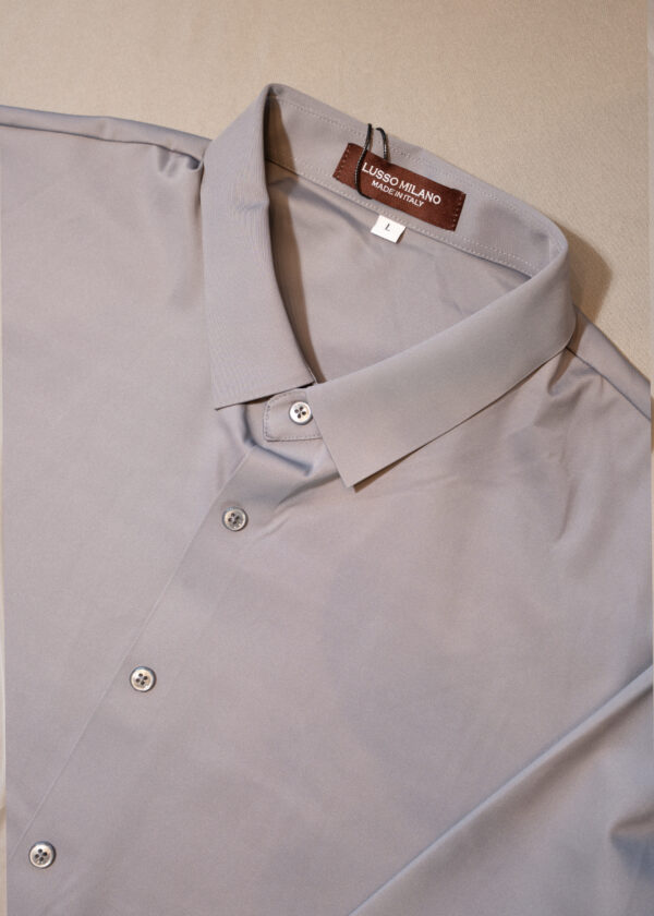 Men's Light Grey Solid Casual Shirt – Slim Fit, Long Sleeves