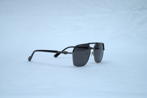 Gucci GG1676S Men's Metal Navigator Sunglasses - Dark Ruthenium/Silver Frame