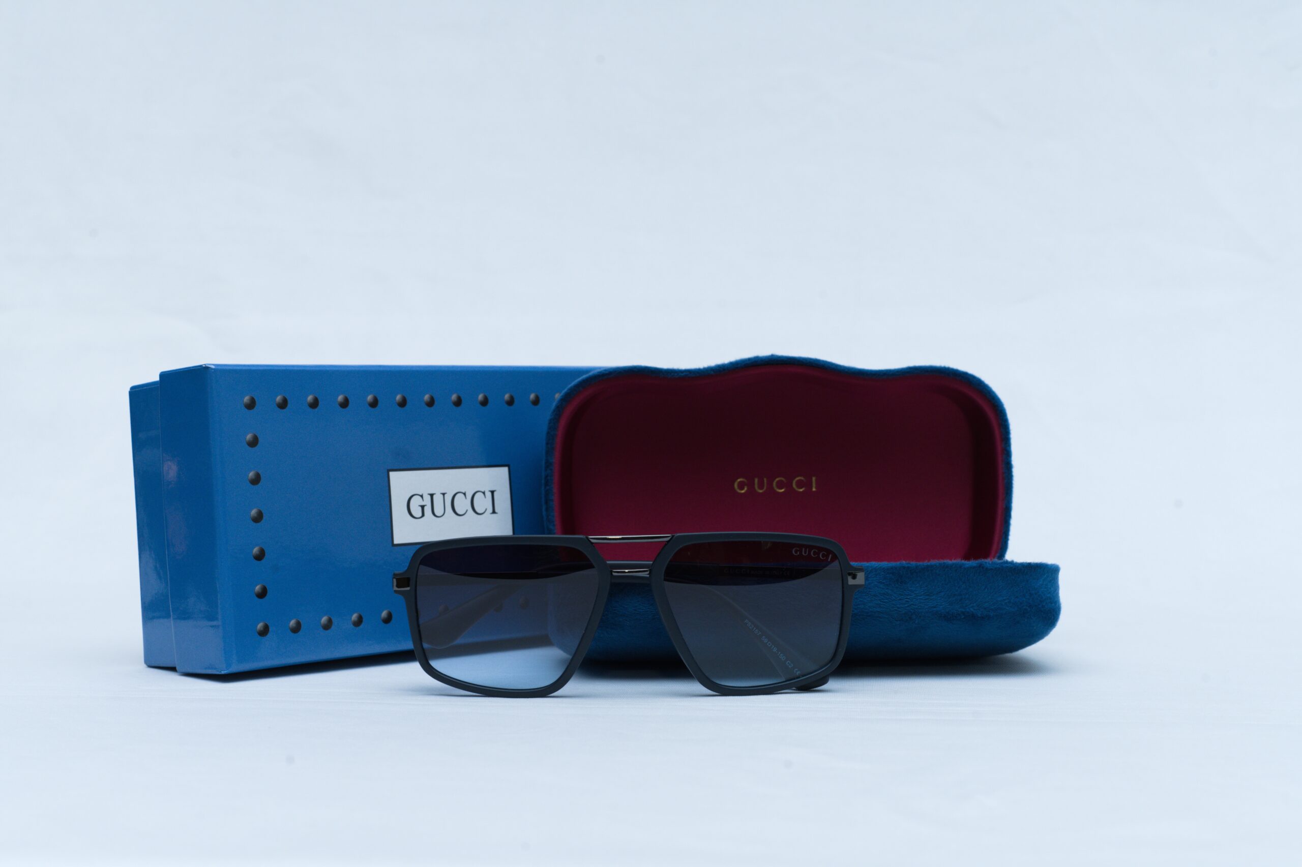 Gucci GG2052S Men's Navigator Recycled Acetate Sunglasses - Black