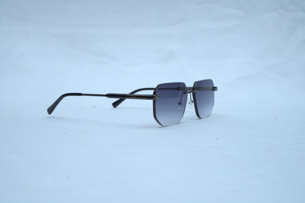 Cartier Luxury Men's Rimless Sunglasses - Silver Metal Hexagon Shades