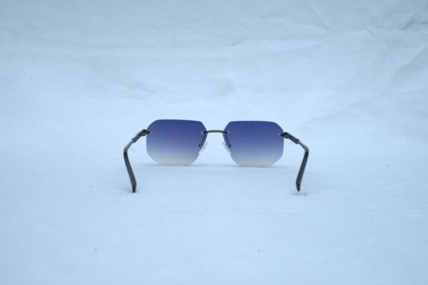 Cartier Luxury Men's Rimless Sunglasses - Silver Metal Hexagon Shades