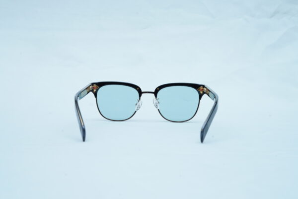 Loro Piana Luxury Men's Combination Sunglasses - Half-Rim Light Blue Shades