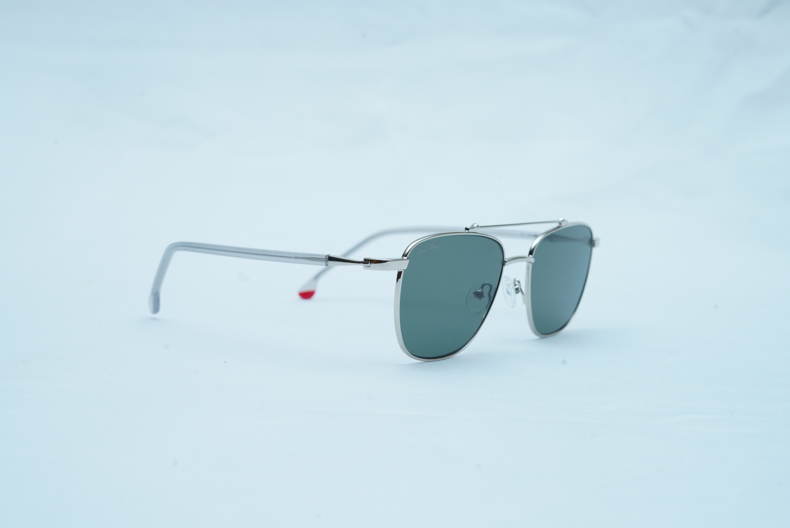 Loro Piana Luxury Men's Aviator Sunglasses - Silver Full Rim Shades