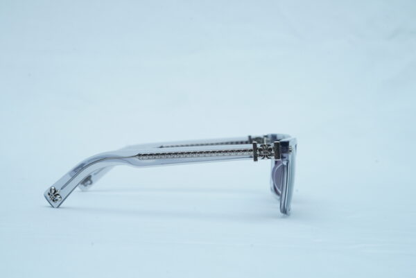 Chrome Hearts Luxury Men's Square Sunglasses - Translucent Gray Frames