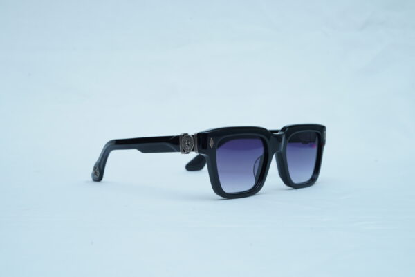 Chrome Hearts Luxury Men's Thick Square Sunglasses - Flat Brow Black Shades