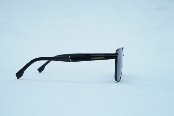 Emporio Armani Men's Matt Black Aviator Sunglasses - Luxury Logo Shades